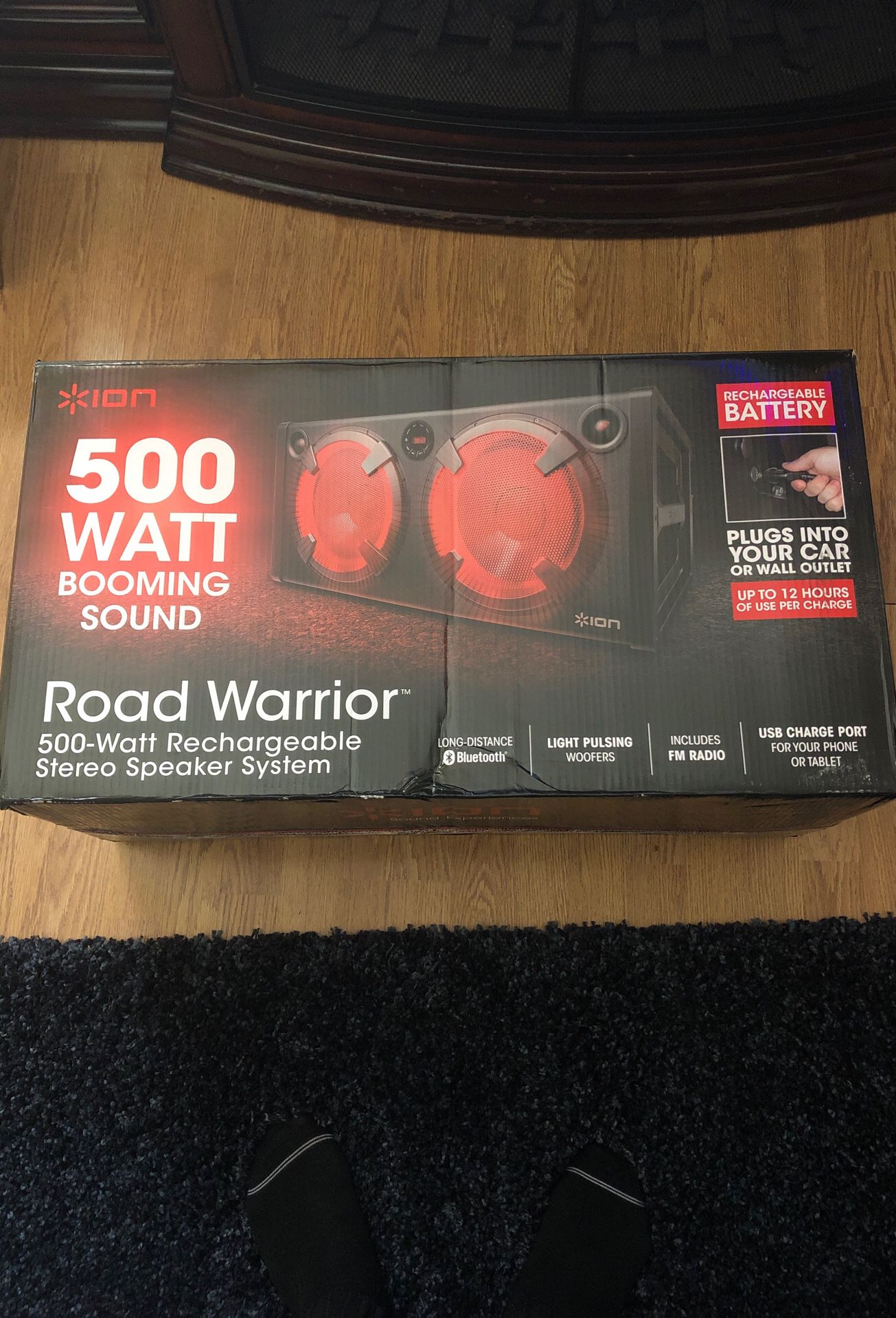 ION Road warrior 500-watt rechargeable stereo speaker system