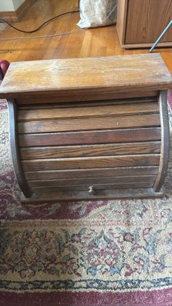 Vintage roll top bread, box