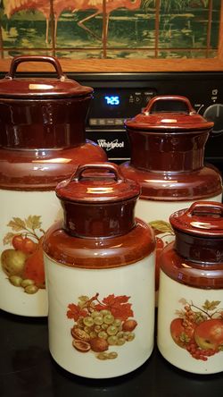 Vintage Set of 4 McCoy Cannisters