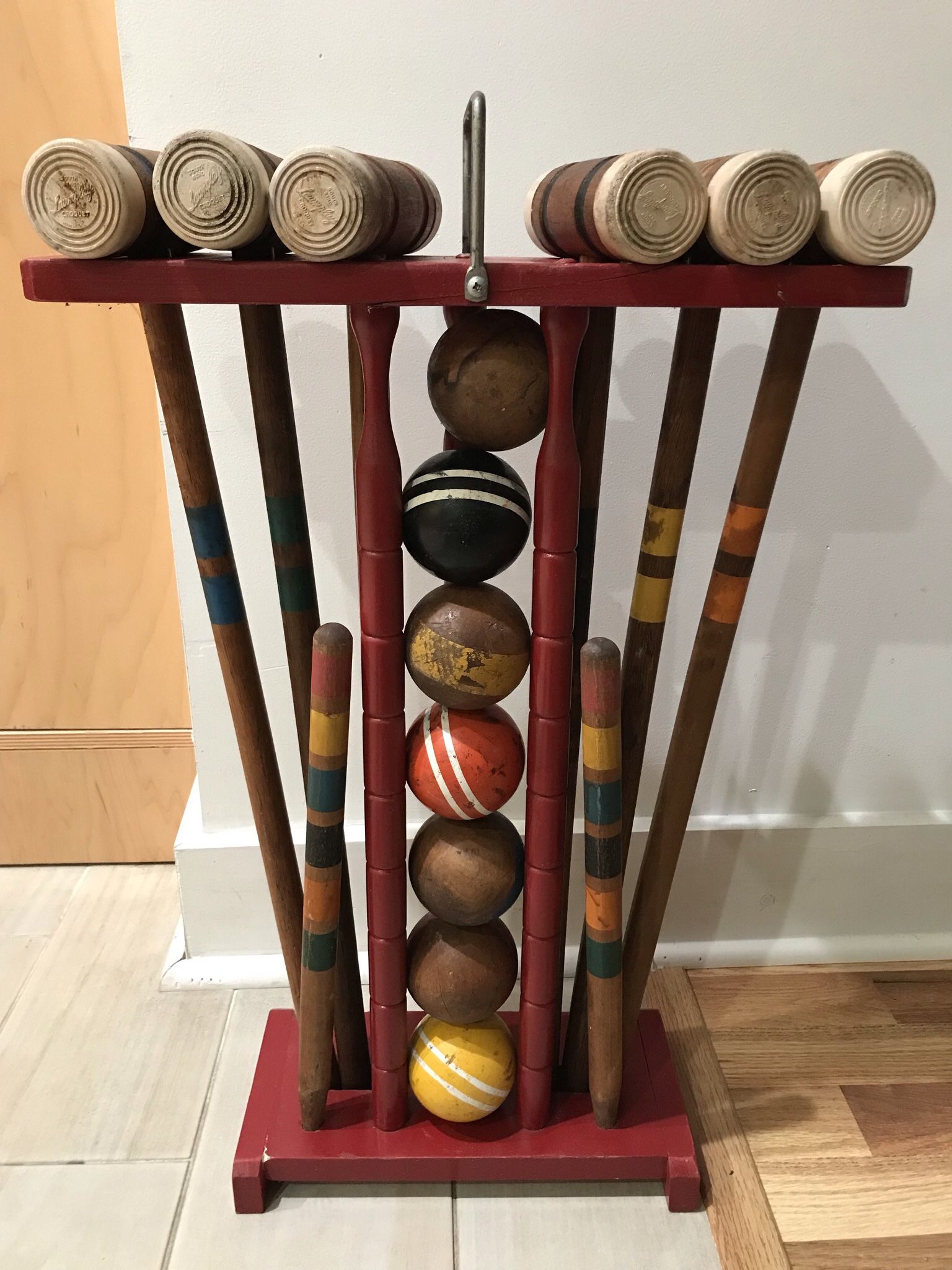 Vintage Wooden Croquet Set