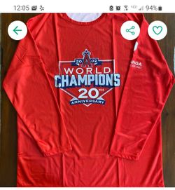 Angels T Shirt 20 year 2002 World Series Celebration