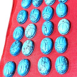 Lot Of Egyptian Scarab Beads