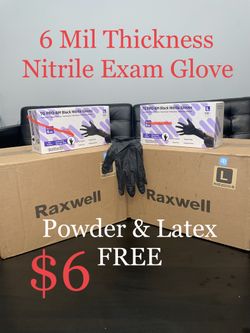 6 Mil Nitrile Exam Glove Heavy Duty Medical Powder Free Latex Free