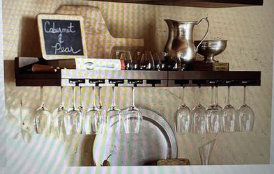 Floating Wine Glass Shelf Pottery Barn