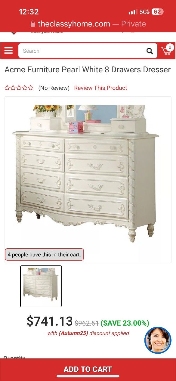 Acme Furniture. Dresser And Mirror