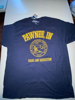 Old Navy Men’s Pawnee IN Parks & Recreation Blue Graphic Print T-Shirt XL