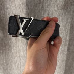 Authentic LOUIS VUITTON LV BLACK MONOGRAM BELT