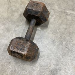 Cast Iron Hex 40 Lb Dumbbell 