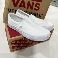 White Slip-on Vans