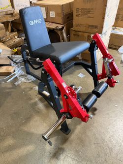 GMWD Leg Extension and Curl Machine, Single Leg Extension, Lying Leg Curl, Standing Leg Curl, Adjustable Leg Exercise Bench with Plate Loaded, Leg Mac