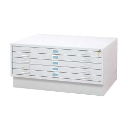 Safco Products 4997WHR Flat File Closed Base For 5-Drawer 4996WHR Flat File, Sold Separately, White