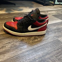 Jordan 1 Lows , Size 9.5 ( Men )  , Black , Red And White