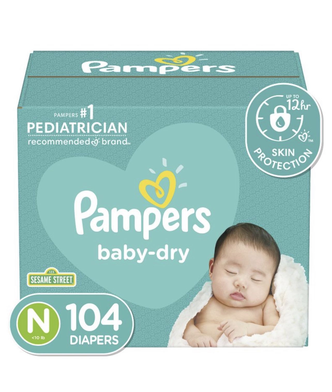Pampers Baby Dry Diapers Super Pack - NewBorn - 104ct