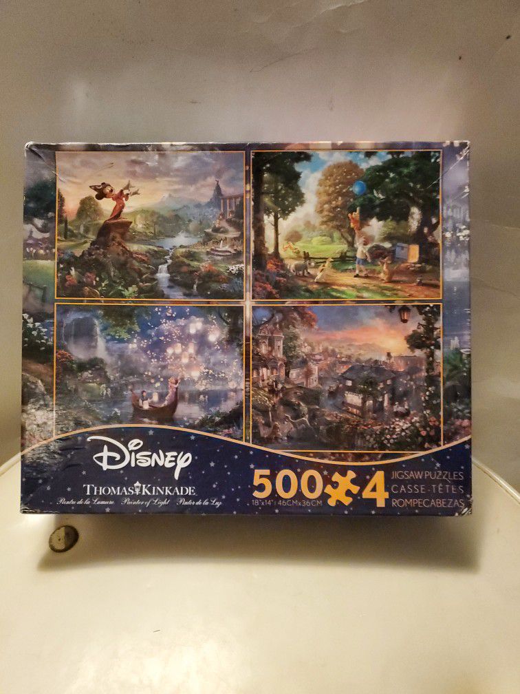 Disney Thomas Kinkade 4 500 Piece Puzzles