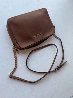 Michael Kors Brown Saffiano Leather Crossbody Bag