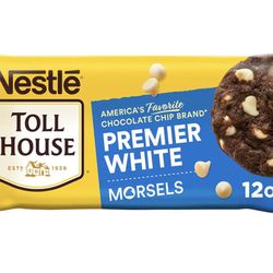 Nestle Toll House Baking white Chocolate Chips 24 Bags/ 12OZ Each