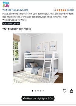 Low bunk bed