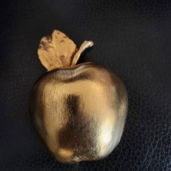 Half Apple Brass Paper Weight