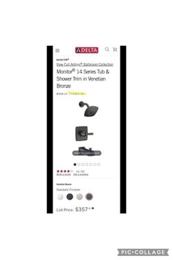 DELTA Shower Trim Venetian Bronze ( Full Set )