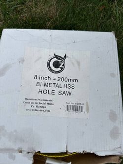 CZ Garden 8-Inch Bi-Metal HSS Hole Saw