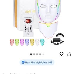 Red Light Theràpy Màsk for Face, LED Face Màsk, 7 Color LEDFace Màsk Light Theràpy, LED Facial Màsk