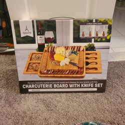 Charcuterie Board With Knife Set