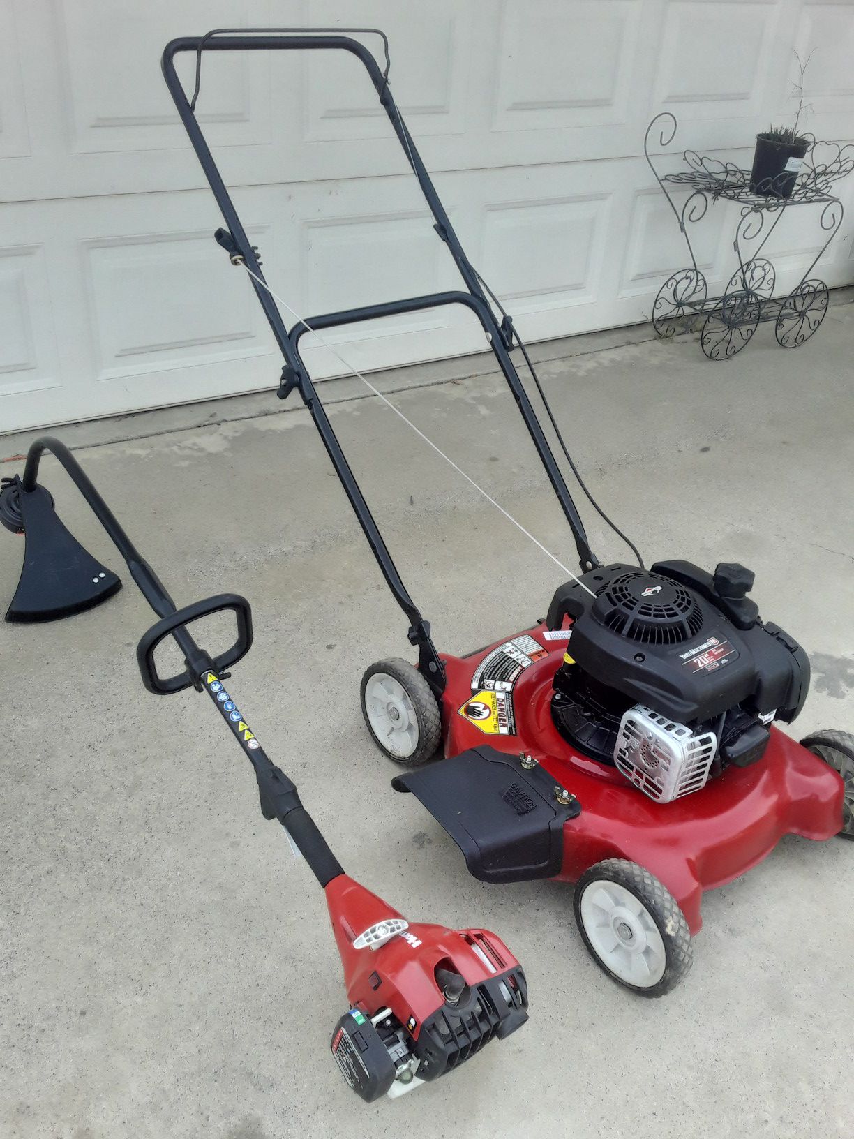 Gas weed eater and lawn mower