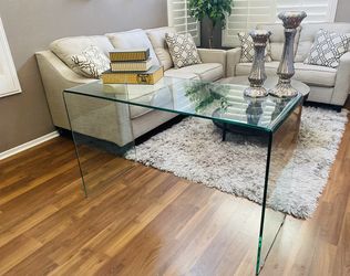 New living Spaces glass Table 