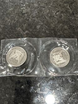 Two 1/2 oz silver rounds