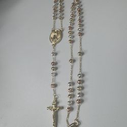 Gold Laminated 14k Tri-colors Rosary📿 