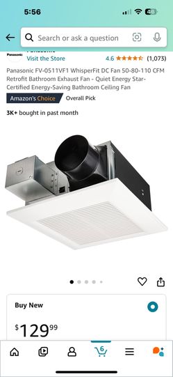 Panasonic Whisper Exhaust Fan