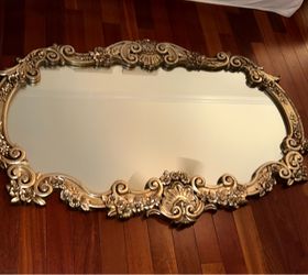Large Vintage Ornate French Mirror