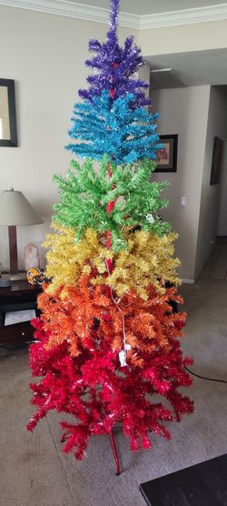 Vintage Rainbow Christmas Tree