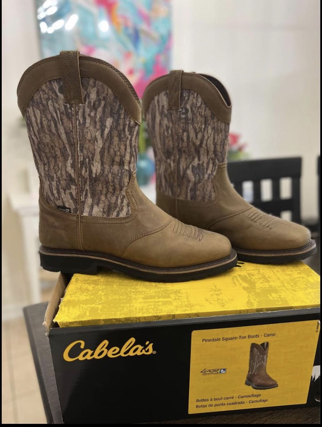 Mens Cabelas Camo Work Boots
