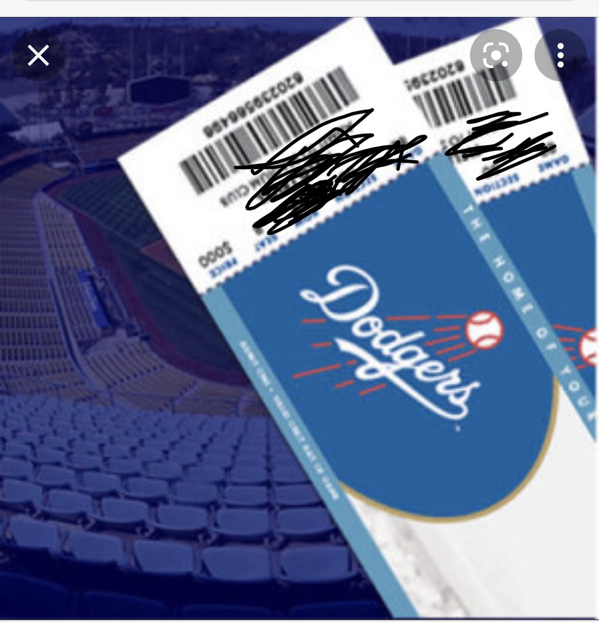 Dodger Playoffs . NLCS Game 3. Two Tickets 