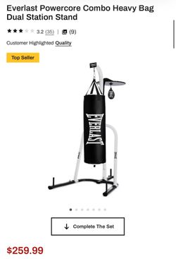 Everlast Powercore Combo Heavy Bag Dual Station Stand