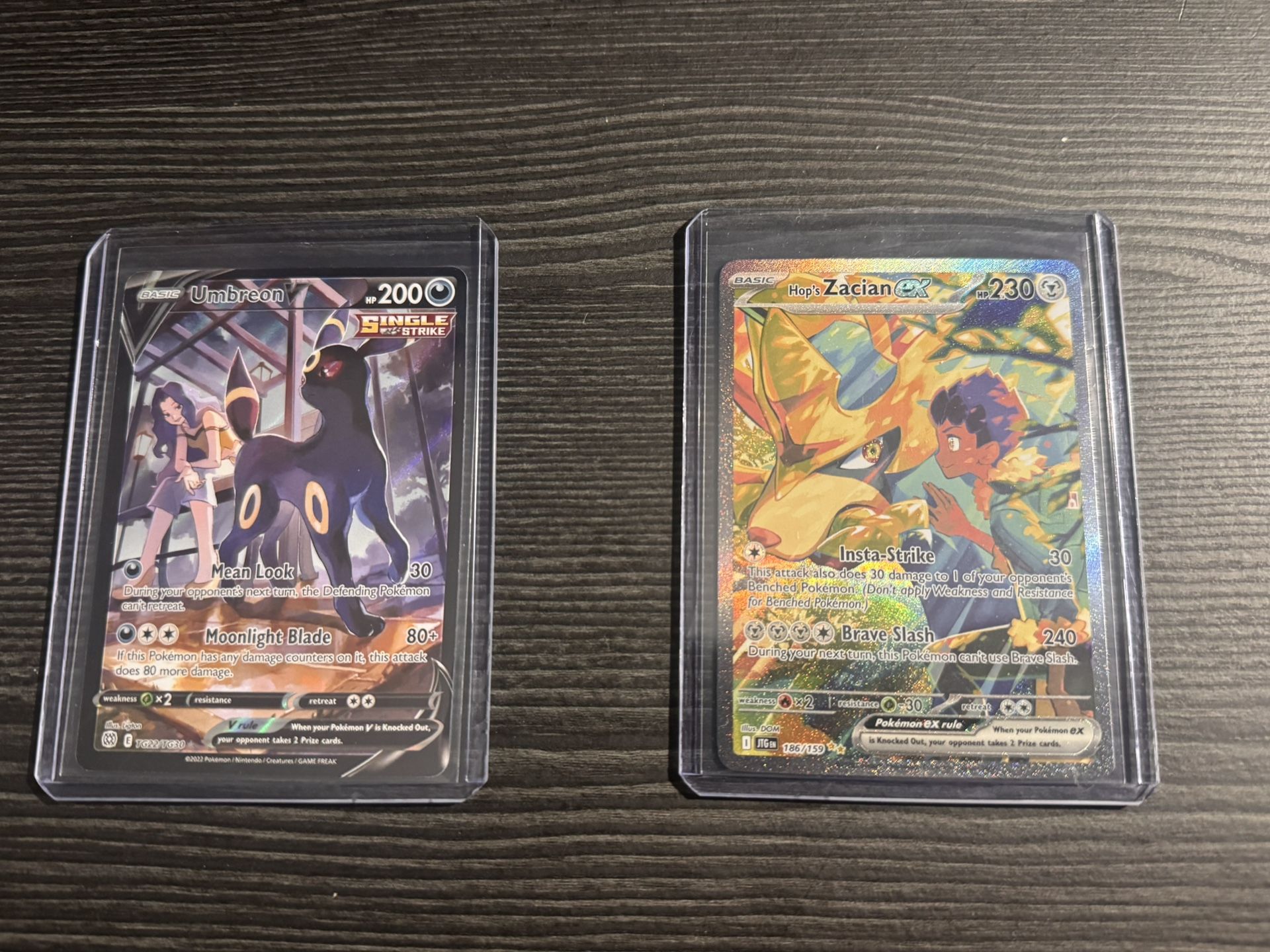 Hop’s Zacian (SIR) and Umbreon V (Trainer Gallery)