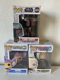 Funk pops (Cobb Vanth-STARWARS) (Aipom-Pokémon) (Ino Yamanaka-Naruto)