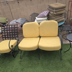 $350 OW LEE BIG ROCKING CHAIR AND BENCH WITH SUNBRELLA CUSHIONS 