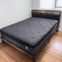Queen Frame & Mattress For Sale