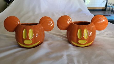 Mickey Mouse Halloween Jack O'Lantern Ceramic Planter Pot