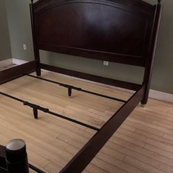 King Size Bed frame With Two Night Stands 