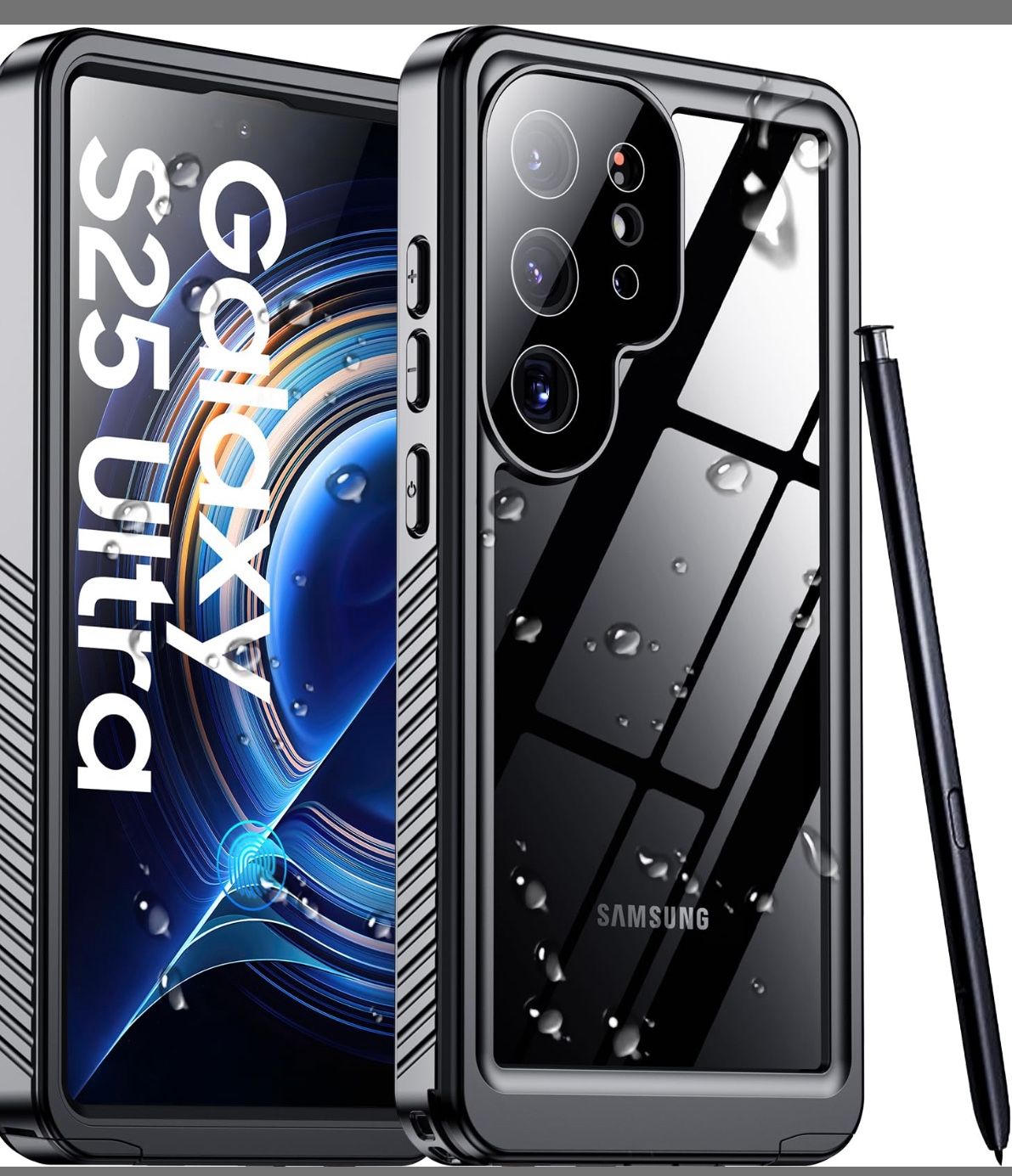 Temdan Designed For Samsung Galaxy S25 Ultra Case Waterproof, Built-In Lens & Screen Protector Military Grade Shockproof Dropproof IP68 Underwater Ful