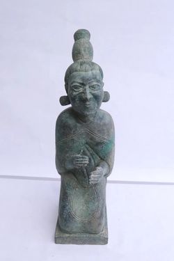 sculpture of figure, 12.6"H