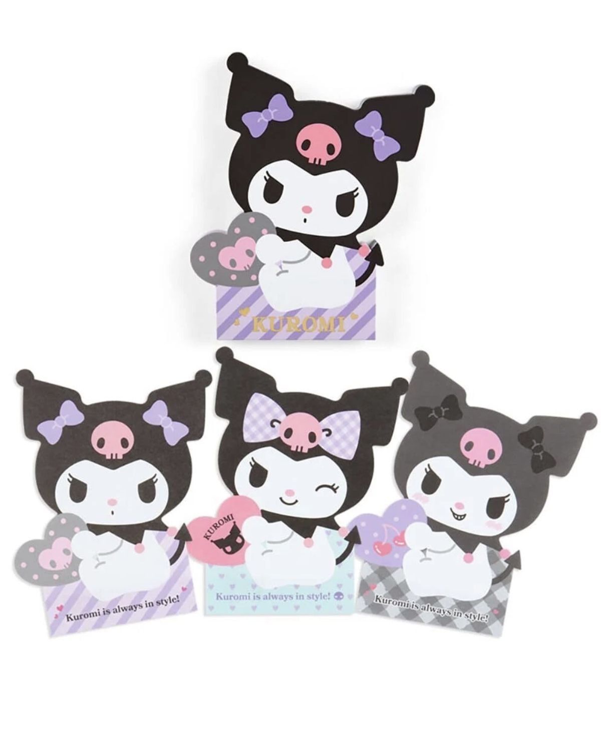 Sanrio Kuromi Memo Pads Mini Notepads Kawaii Stationery