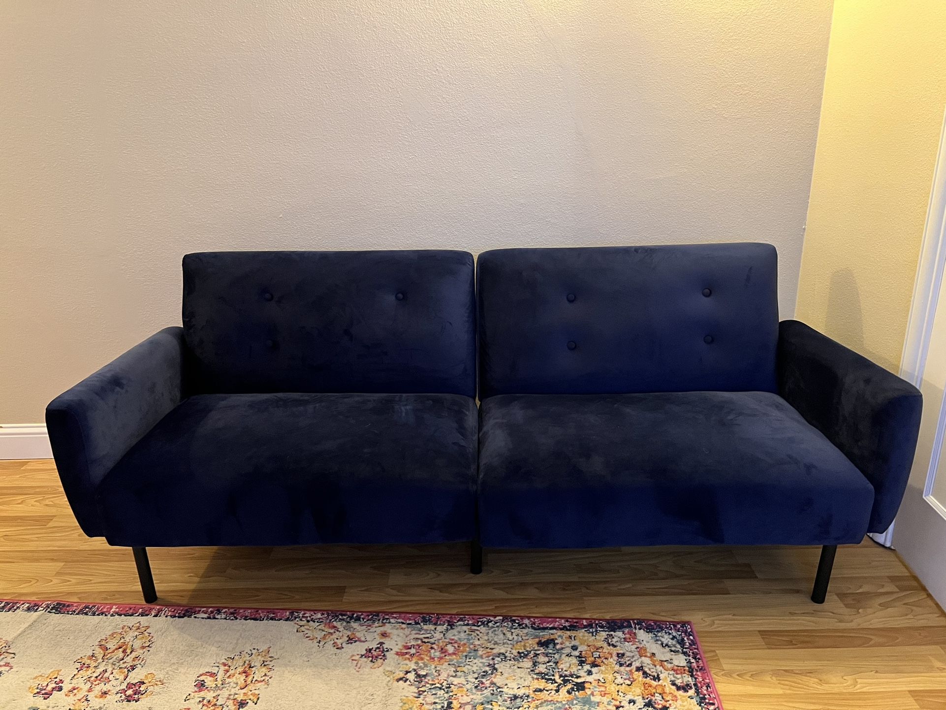 FREE Velvet Blue Sleeper couch