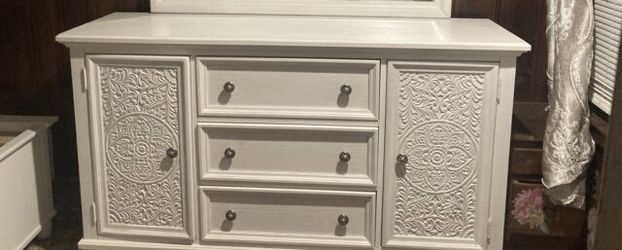 White Boho Dresser 