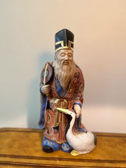 Japanese porcelain  figurine of god of longevity