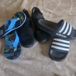 Boys Size 2 Slip Ons Flip Flops Shoes