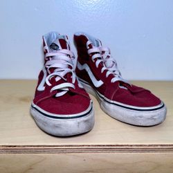 Maroon vans sk8 high